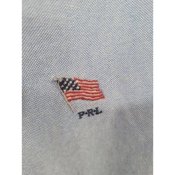 Ralph Lauren Polo Men's Patriotic Flag Button Up Shirt M 4th of July  #14 - Picture 3 of 5